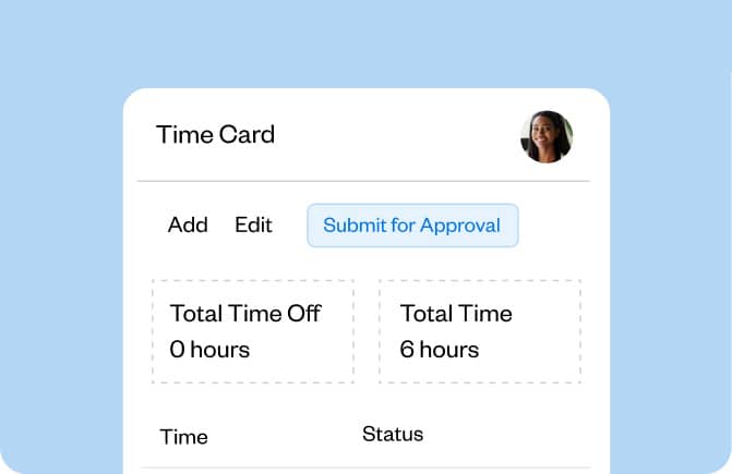Timecard approvals