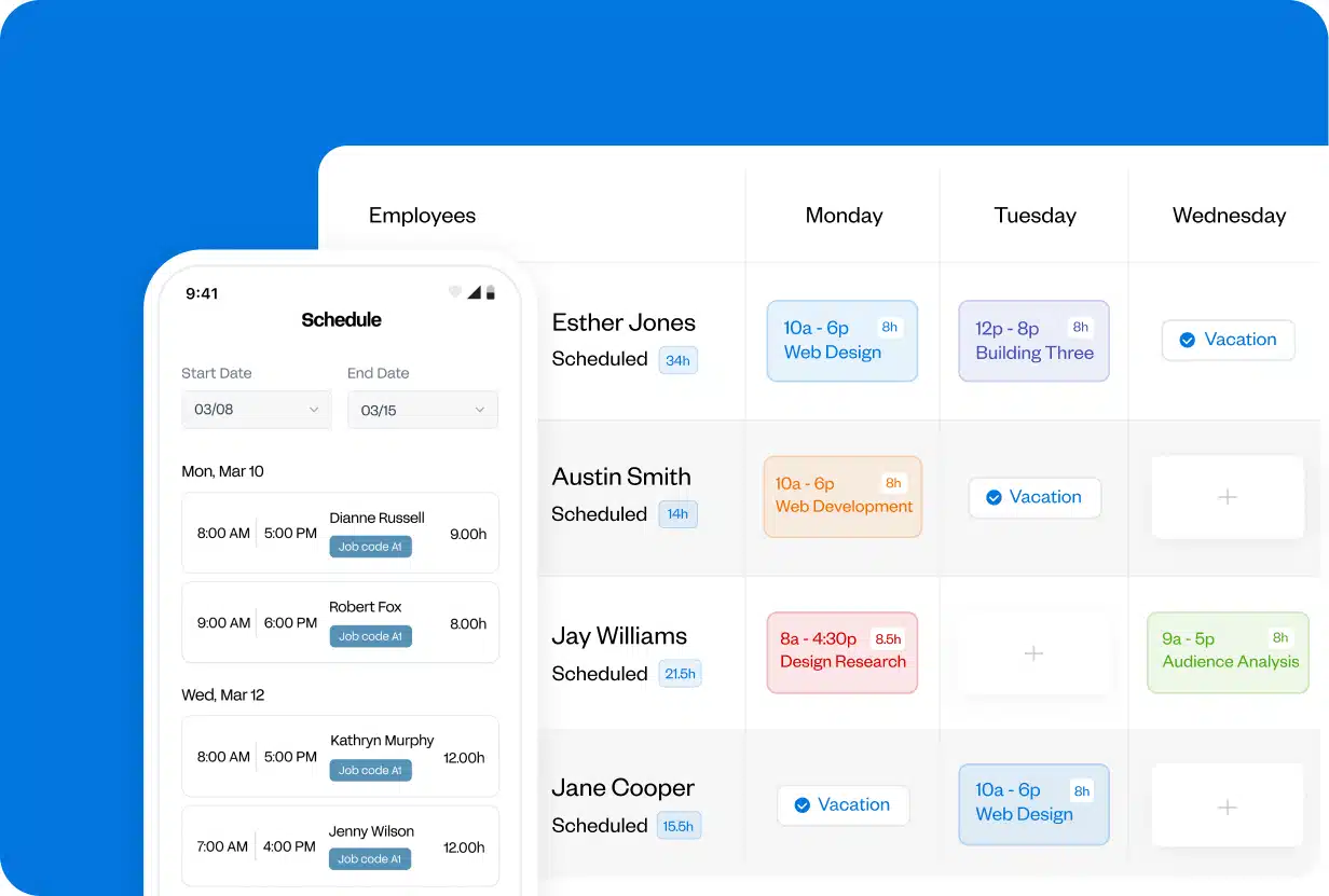 Employee Scheduling 
and Time Tracking Software