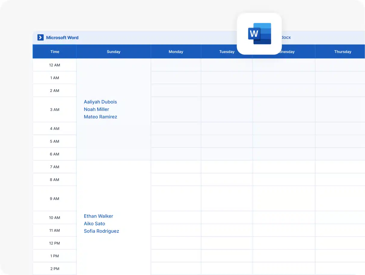 Microsoft Word Employee