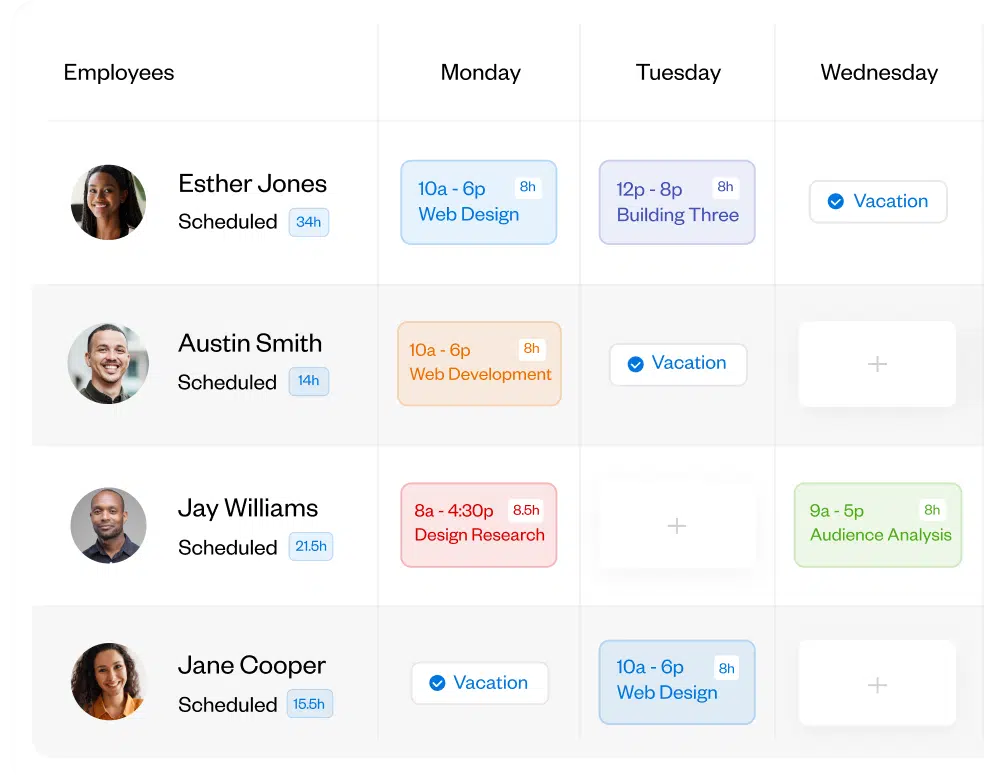 Simplify employee scheduling