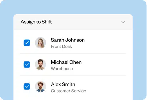 Assign shifts to multiple employees