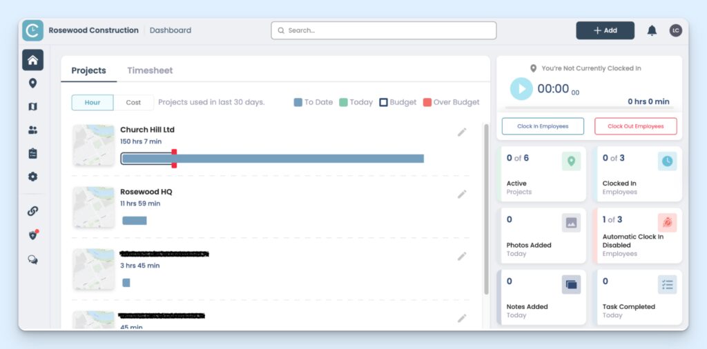 The manager dashboard