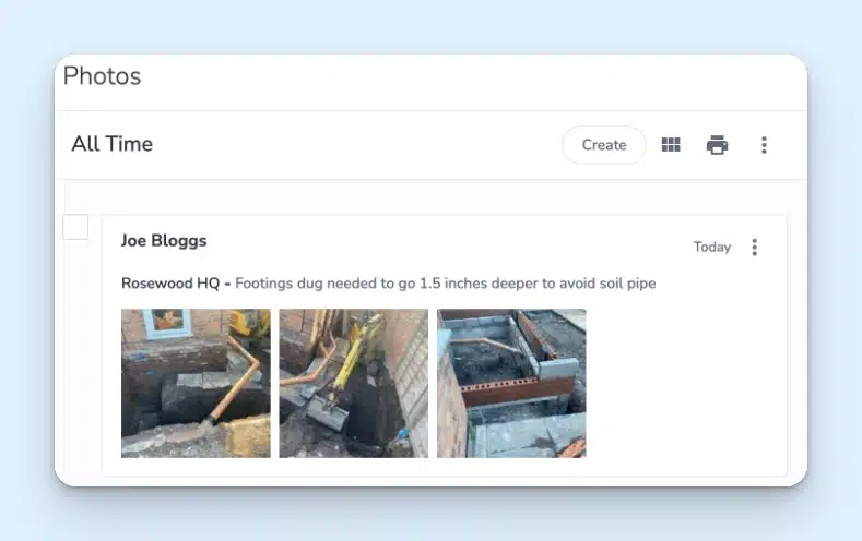 Project photos and notes