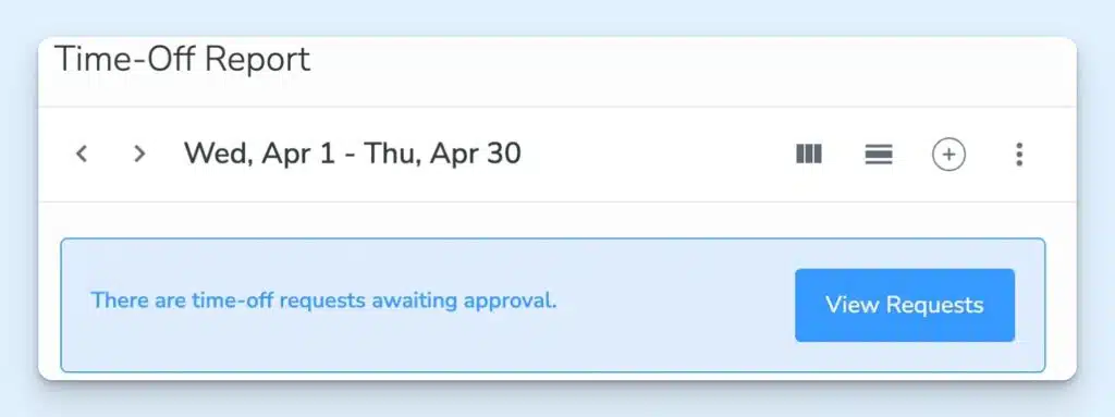 Time off report