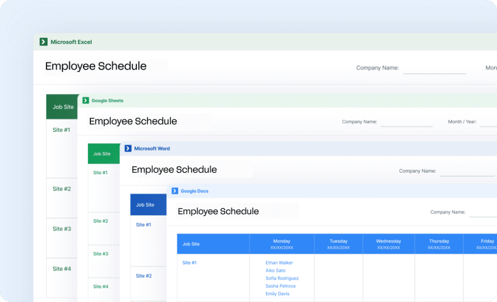 Employee-Schedule-Templates