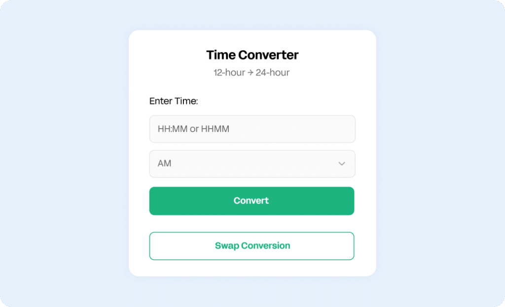Military Time Converter