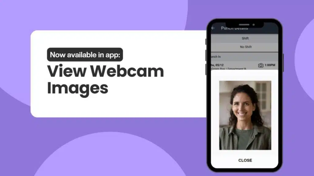 Webcam images in mobile app