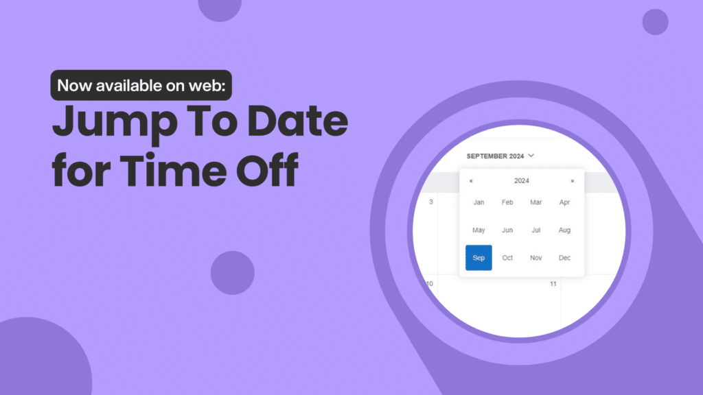 Time Off Calendar jump to date