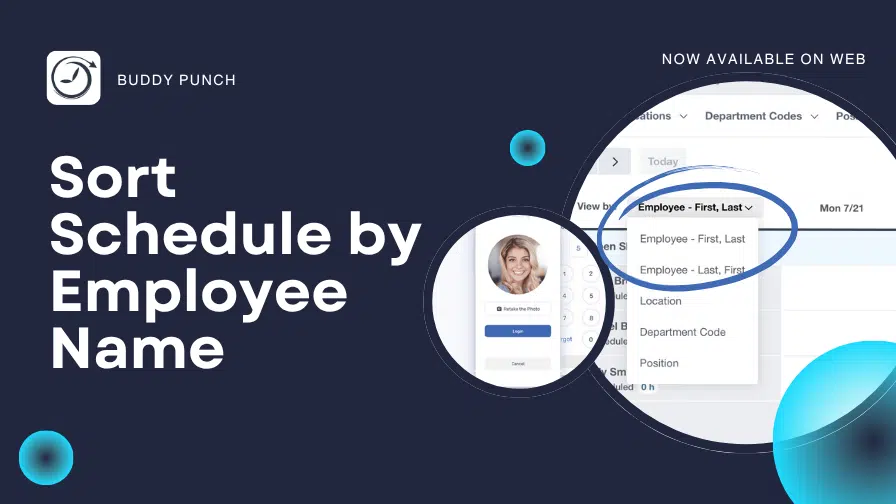Sort schedule by employee name
